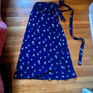 Madewell floral wrap midi skirt